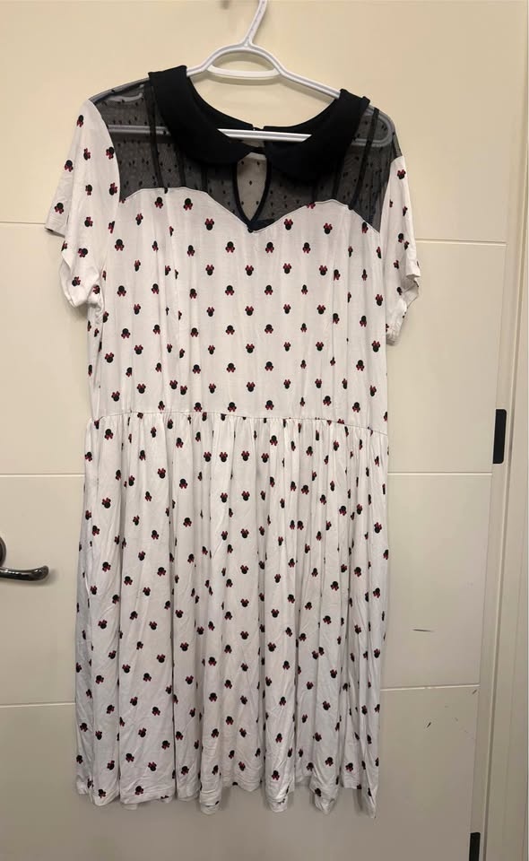Torrid Disney Minnie Mouse Maxi Sheer Mesh Layering Dress Size 1