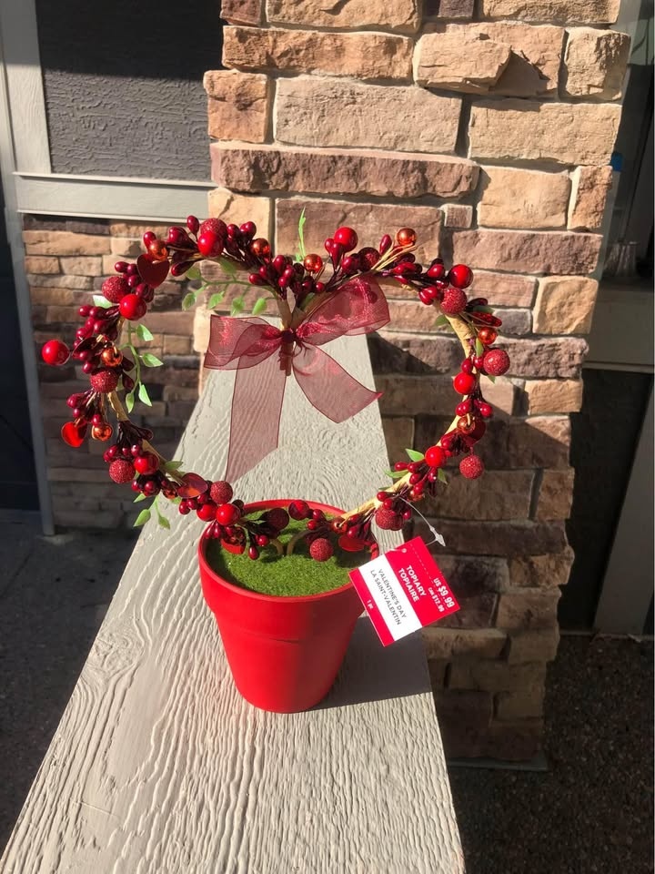 Valentine's Day Potted Heart Topiary - photo 2