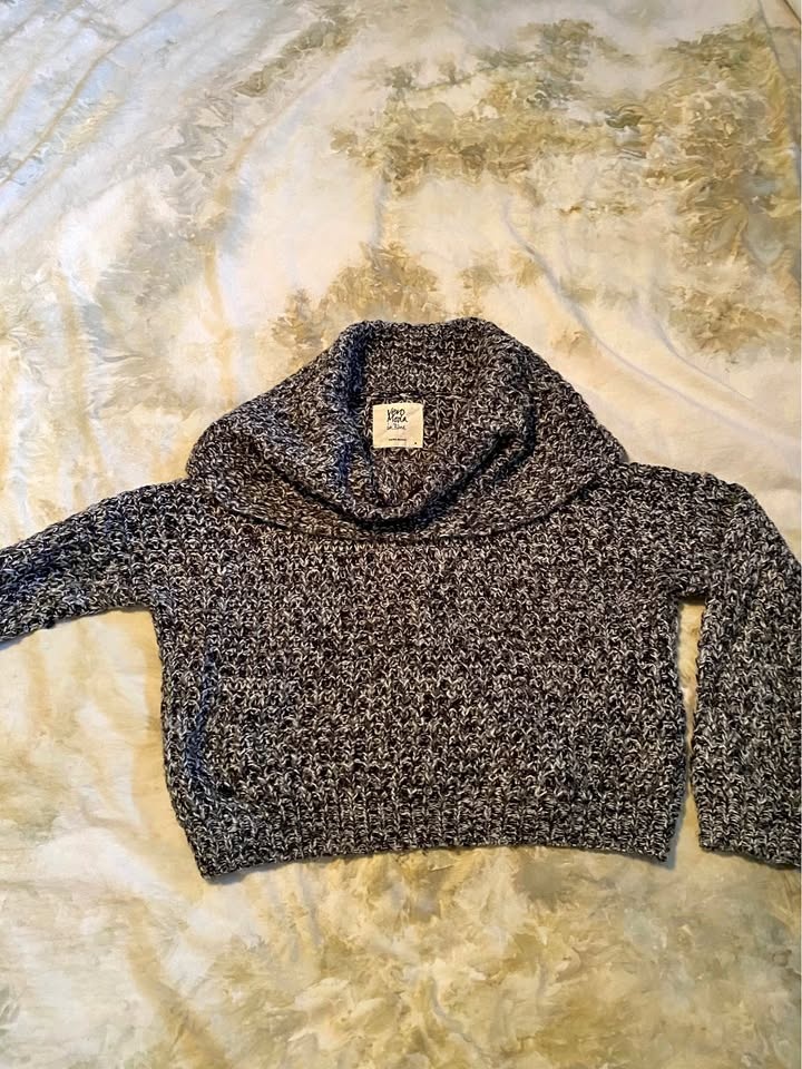 Rolled Neck Grey Sweater