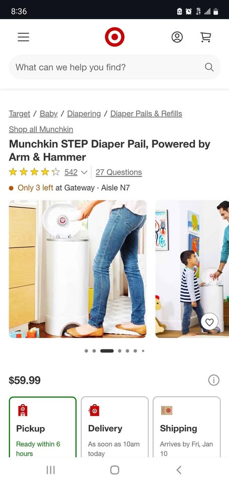 Munchkin diaper pail - photo 3