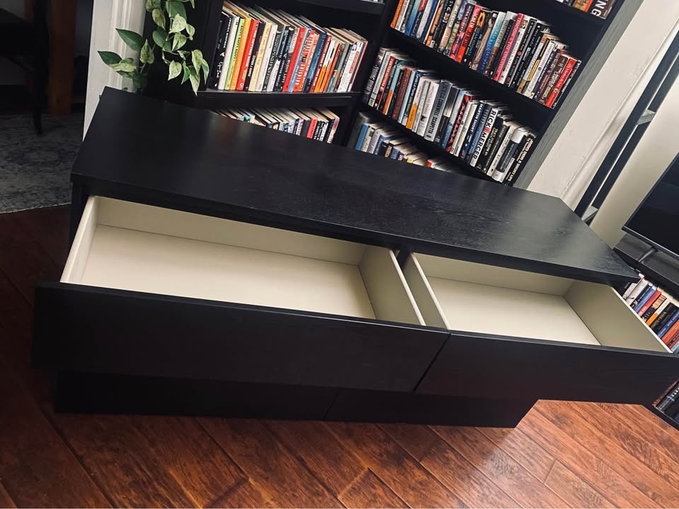 FREE DELIVERY: Long Black Dresser $200 (HRM) - photo 2