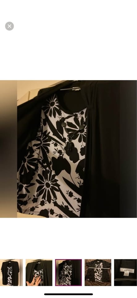 Women's XL Top with Attached Outer Layer & Necklace - photo 4