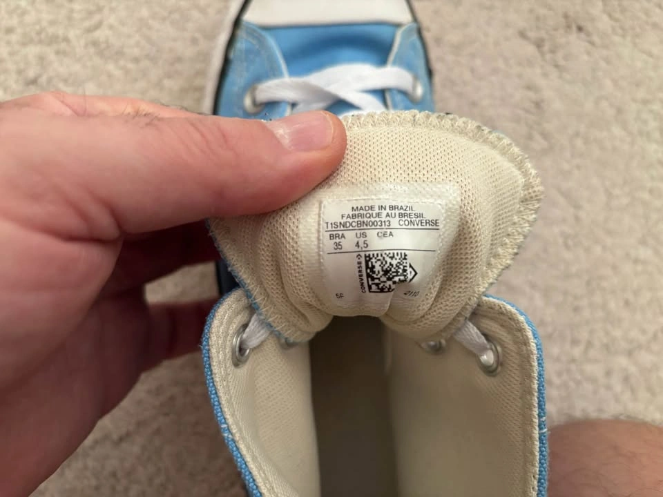 CONVERSE BLUE HIGH TOP SHOES - Size 4.5 ($30) - photo 2