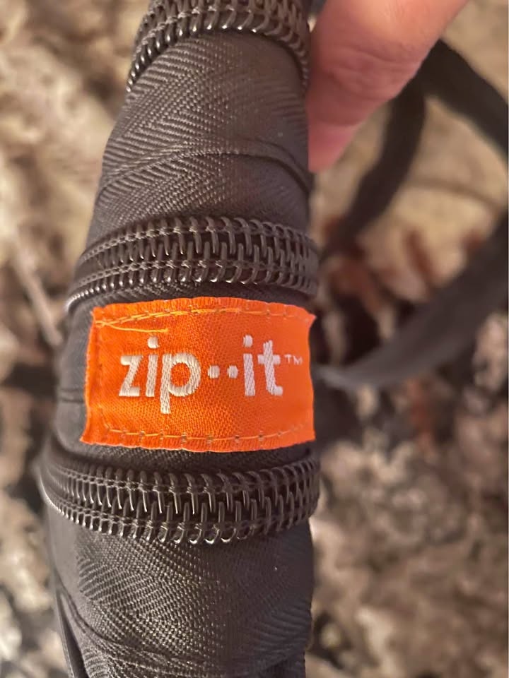 Zip-It Black Zipper Crossbody Bag