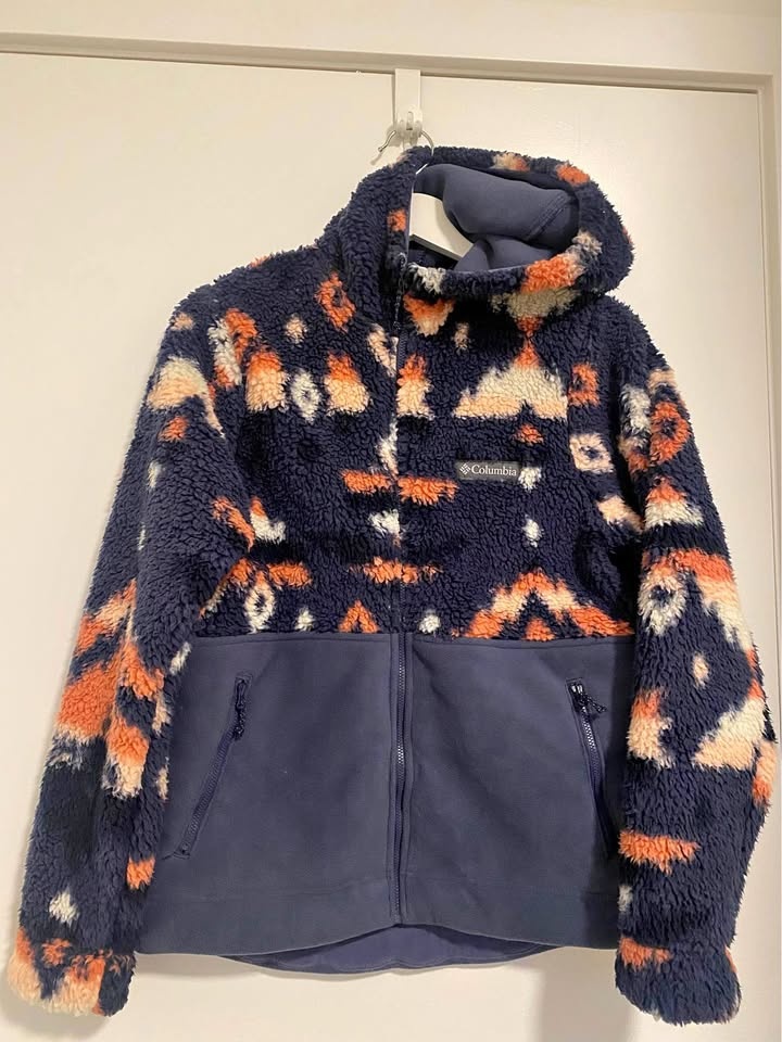 Columbia Sherpa Fleece Jacket - Navy Pattern