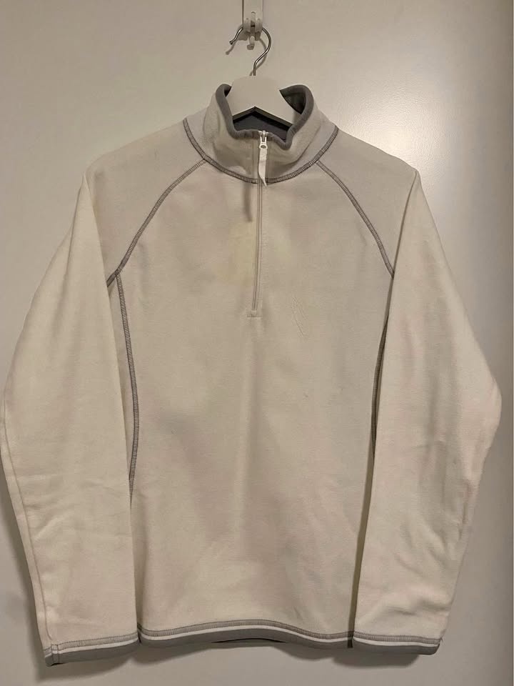Mountain Warehouse White Quarter-Zip Fleece Pullover US 6