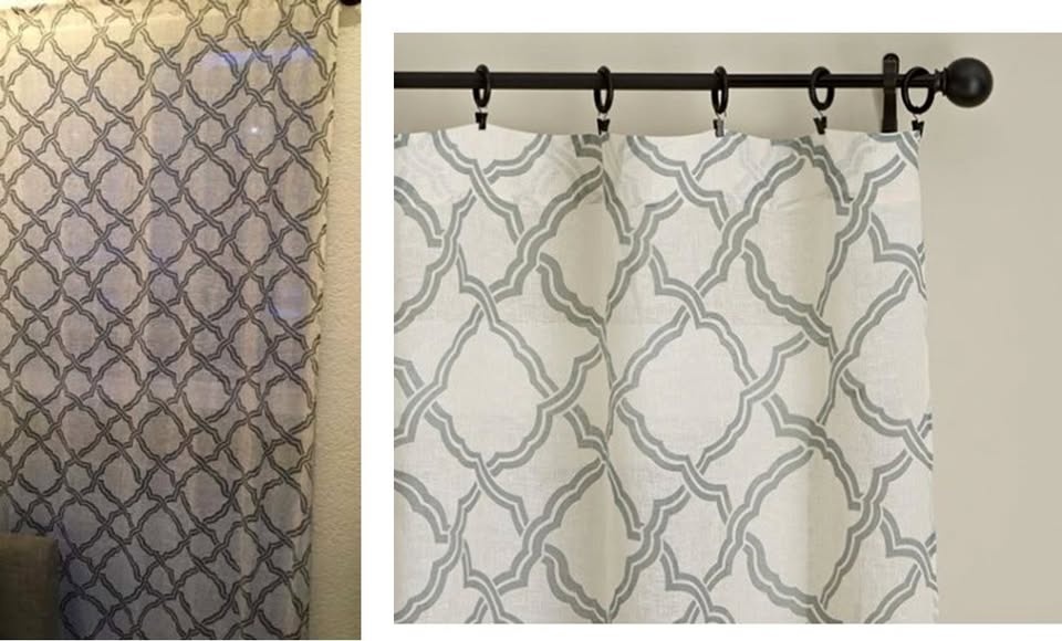 Pottery Barn Sheer Linen Blue Curtains – 50x96” x 2