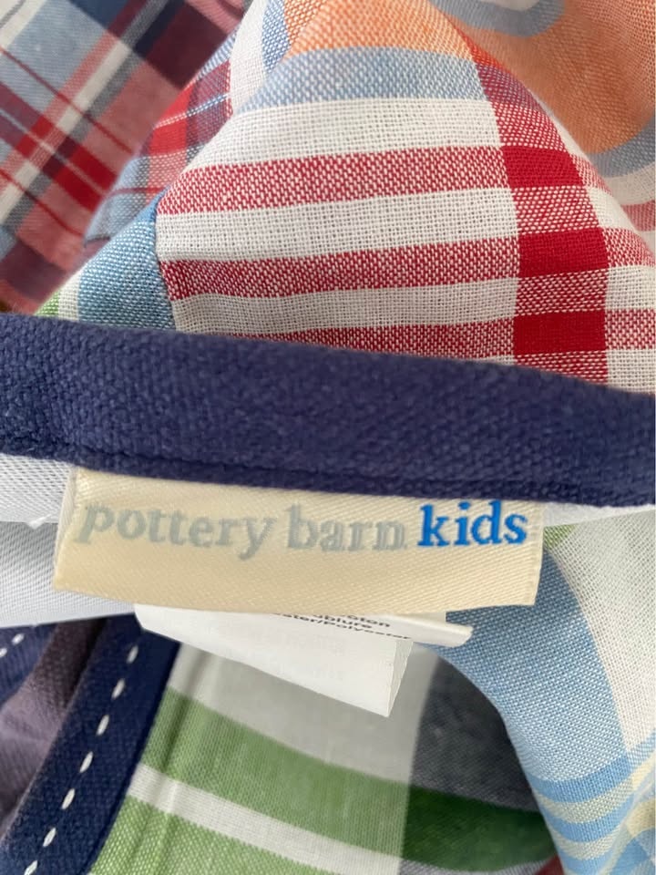 Pottery Barn Kids Madras Plaid Drapery - 1 Panel (44x84") - photo 2