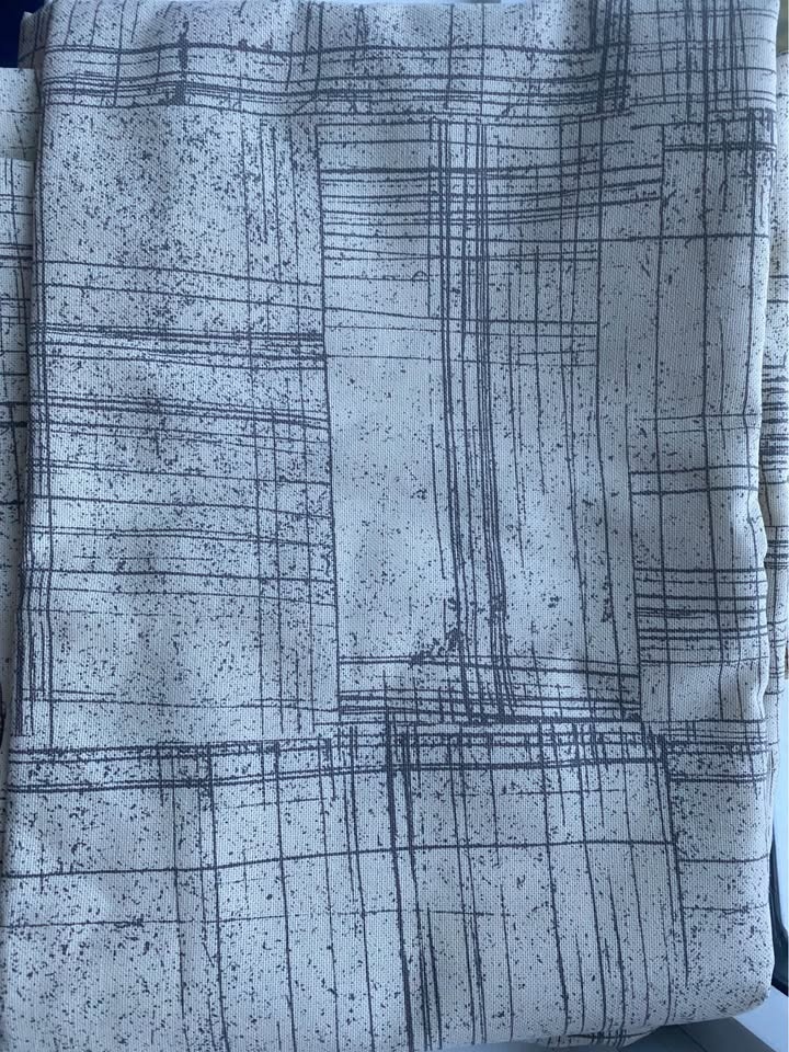 West Elm Set of 2 Cotton Canvas Curtains – Etched Grid, 48x63” - photo 3