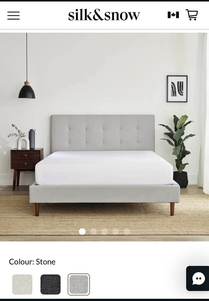 Silk & Snow Upholstered Headboard - Full/Double