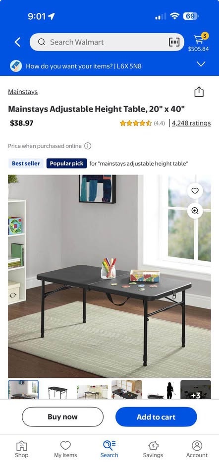 Adjustable Folding Table - photo 4
