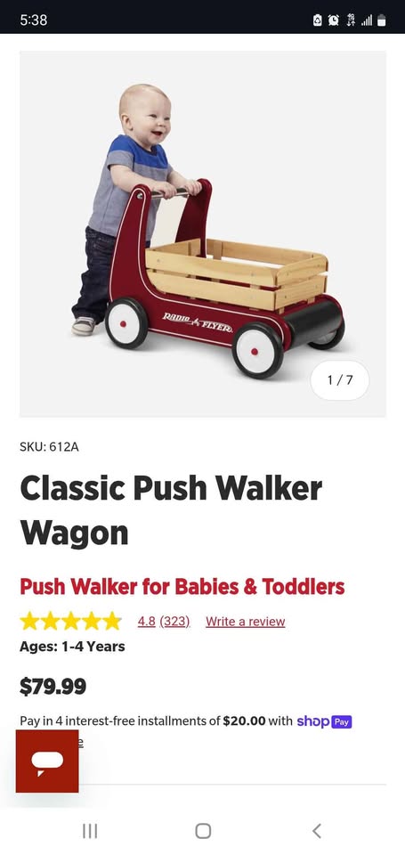 radio flyer push walker wagon #Cleanout - photo 4