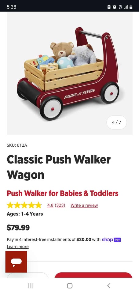 radio flyer push walker wagon #Cleanout - photo 5