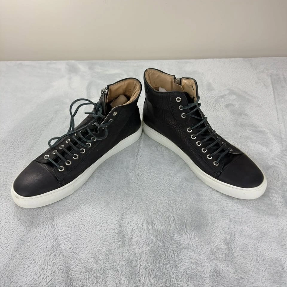 Wings and Horns Men's Classic Hi Top Leather Sneakers - photo 5