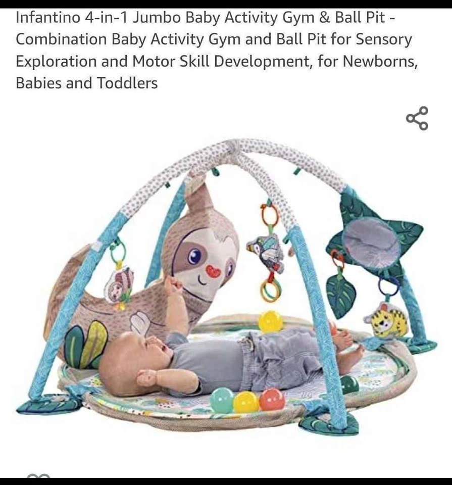 Infantino Baby Activity Gym & Ball Pit Playmat
