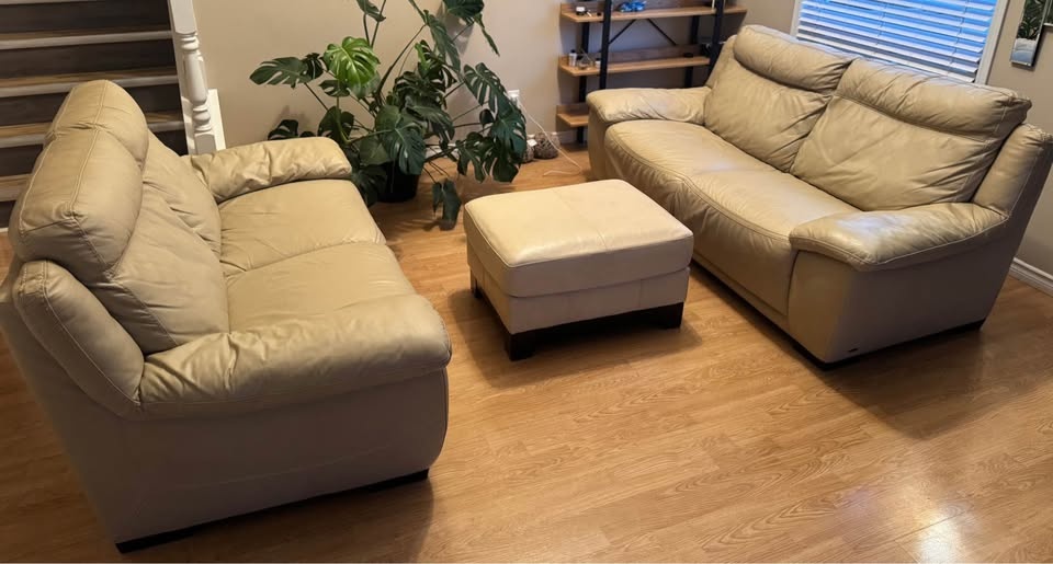 🔥 Natuzzi Editions Leather Sofa Set – Excellent Condition - photo 2