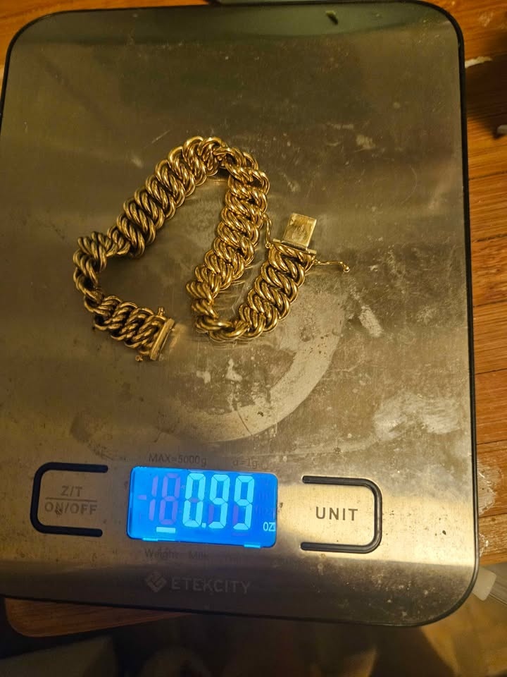 Antique 14k Italian Gold Cuban Chain Bracelet - photo 4