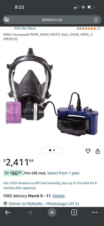 Honeywell PAPR Full Face Respirator - Complete Kit - photo 2