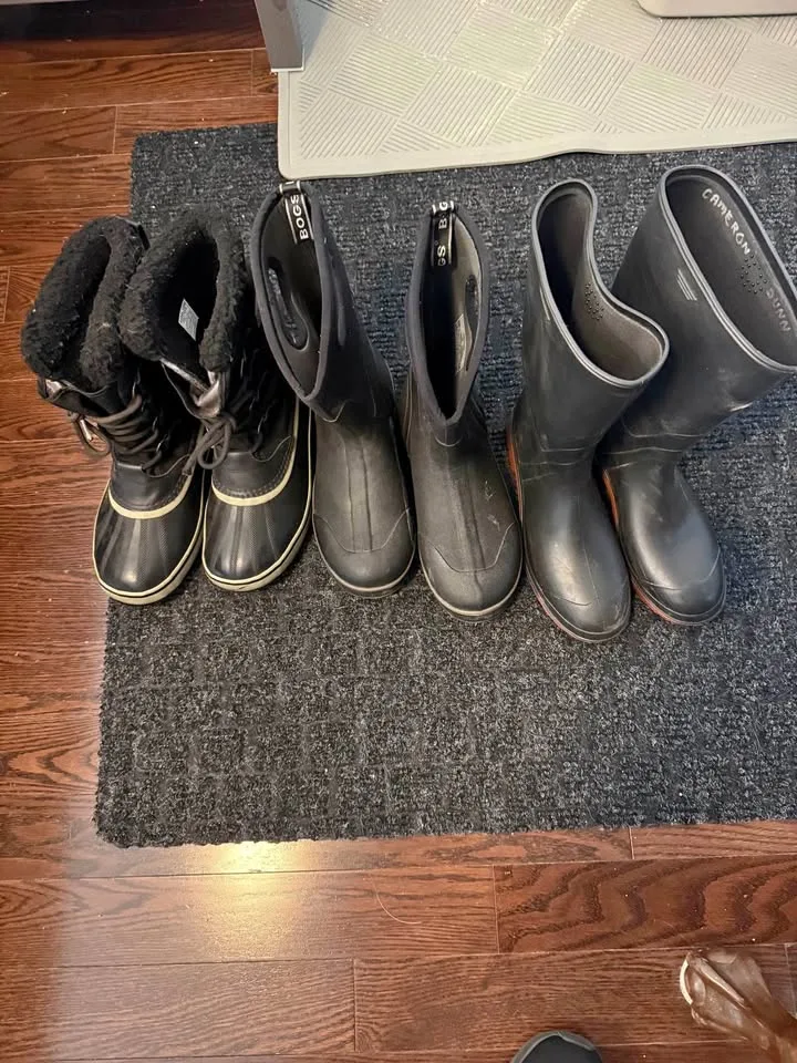 3 Pairs of Size 10 Men’s Winter / Rain Boots thumbnail