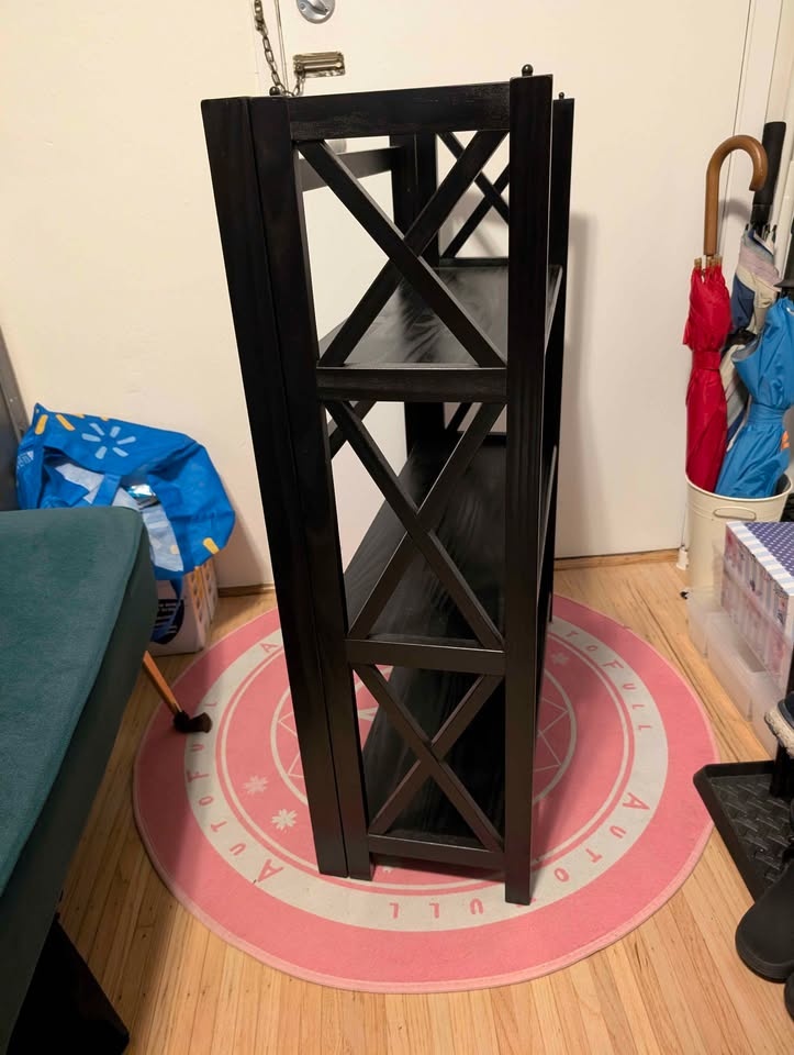 Montego 3 Shelf Folding Bookshelf (Black) - photo 3