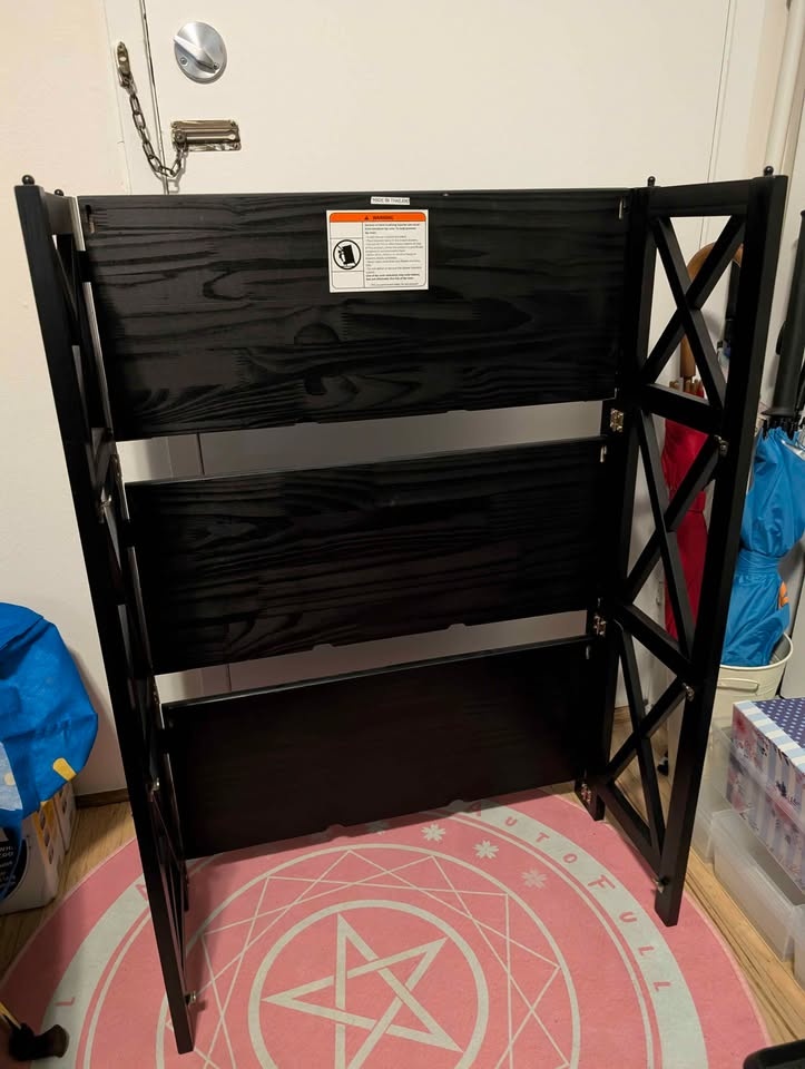 Montego 3 Shelf Folding Bookshelf (Black) - photo 5
