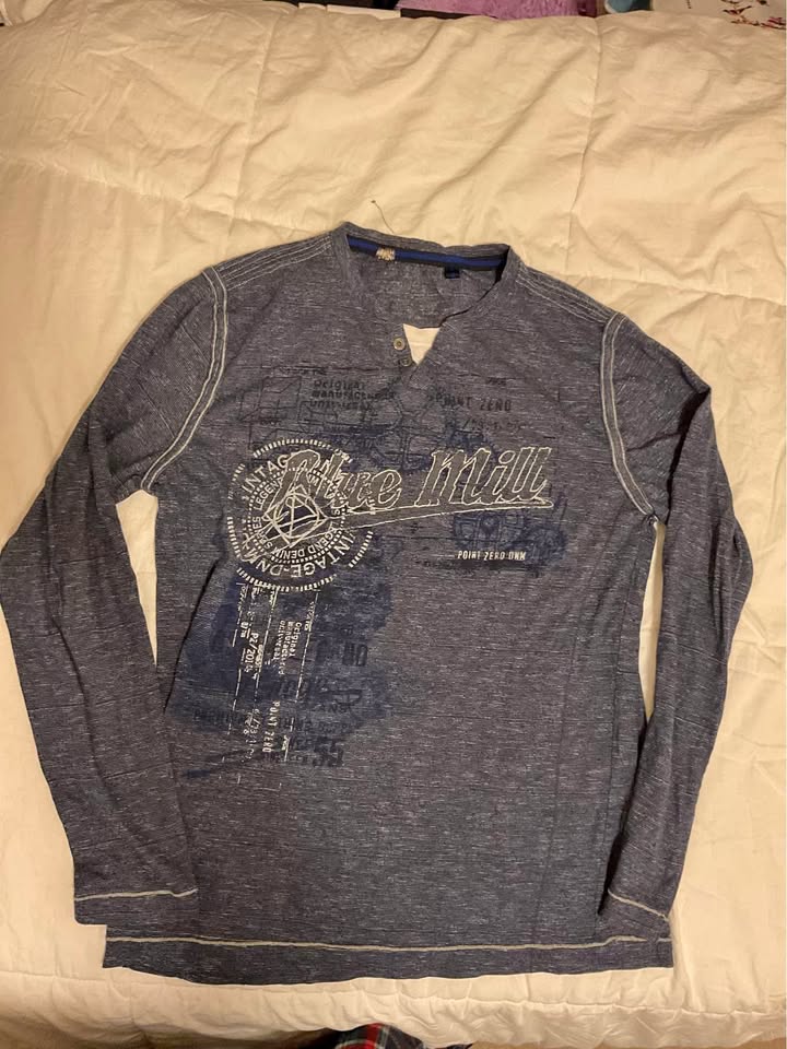 Y2k blue mill long sleeve