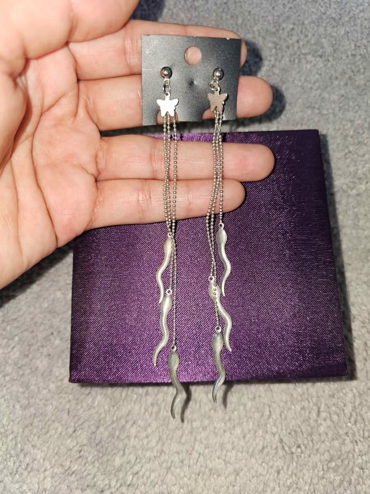 Lot of Silver Tone Dangle Earrings Fashion Jewelry - photo 2