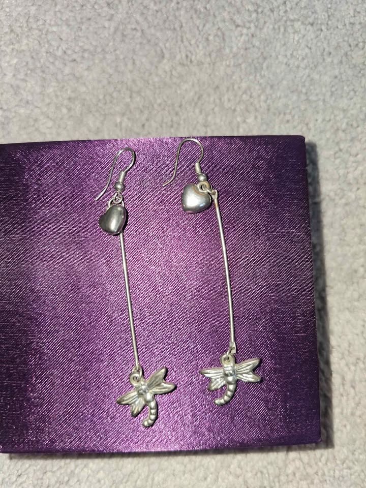Lot of Silver Tone Dangle Earrings Fashion Jewelry - photo 4