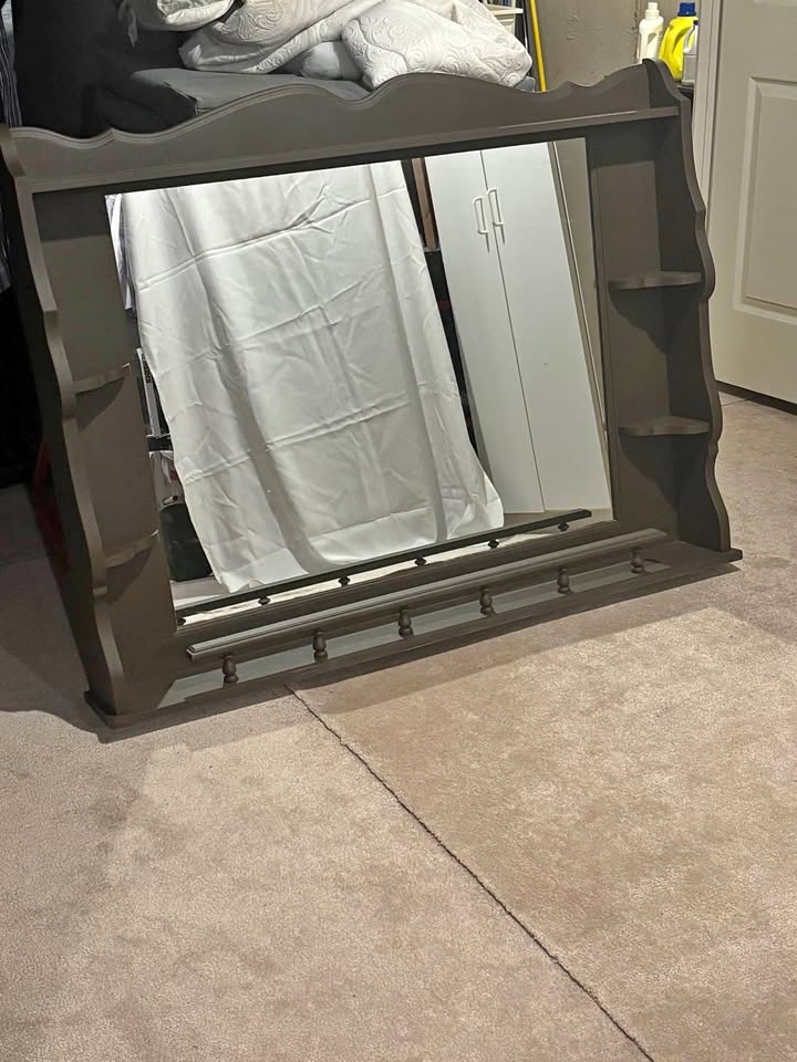 Espresso Brown Solid Wood Mirror