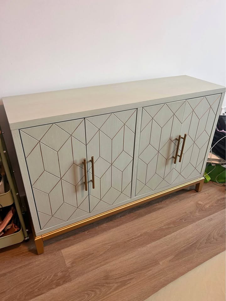 Accent Cabinet with 4 Door Storage Cabinet