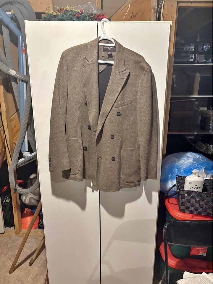 Black Brown 1826 Brown Textured Blazer
