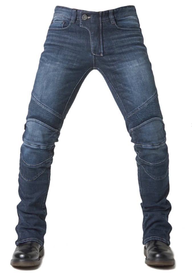Ugly Bros Motorbike Riding Pants - Denim w/ Knee & Hip Pads