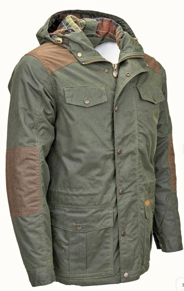 Mens Brant Oil-skin Outback Jacket. Lined & Insulated.
