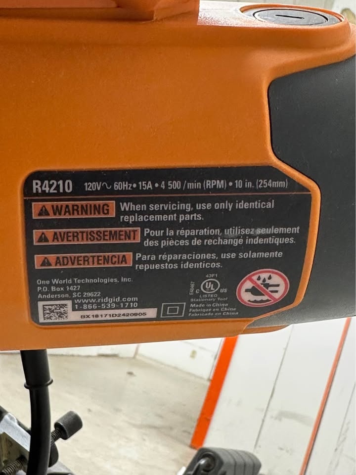 RIDGID 15-Amp 10-inch Dual Bevel Sliding Mitre Saw w/ LED - photo 2