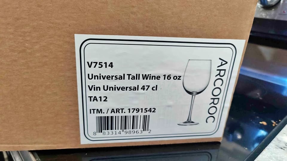 Arcoroc 16 oz Wine Glasses (Set of 12)