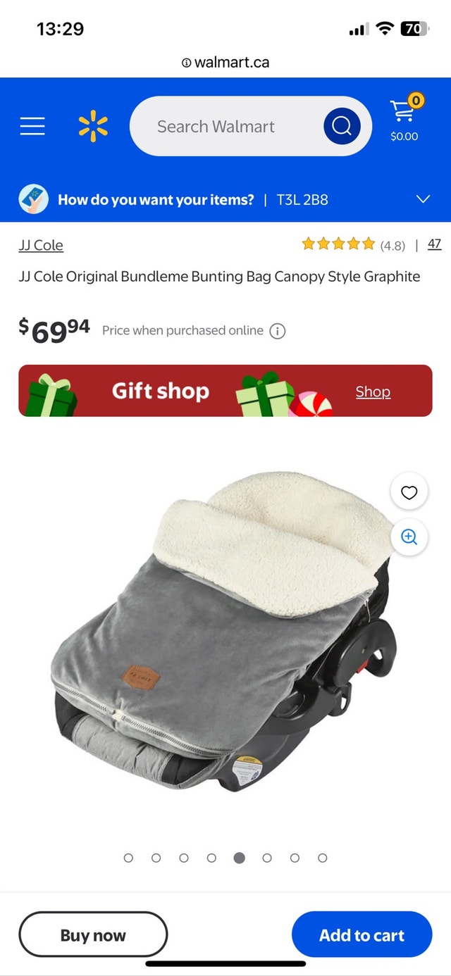 JJ Cole Bundleme Infant Baby Car Seat Cover - photo 3