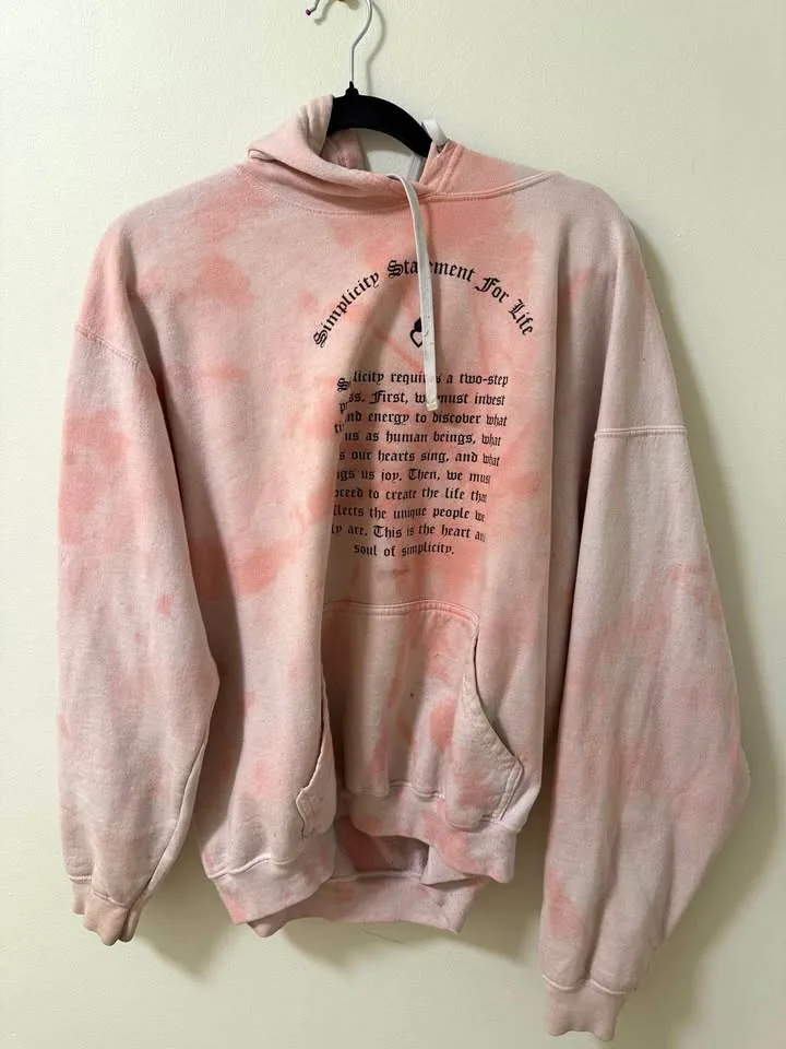 Pink Tie Dye Hoodie – Size XL thumbnail