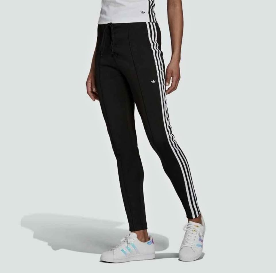 Size S Adidas Corset Lace-up High Waist Black White Leggings