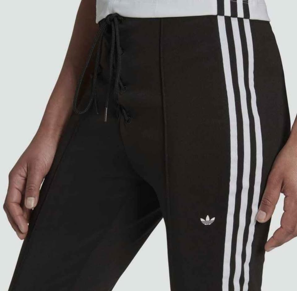 Size S Adidas Corset Lace-up High Waist Black White Leggings - photo 2