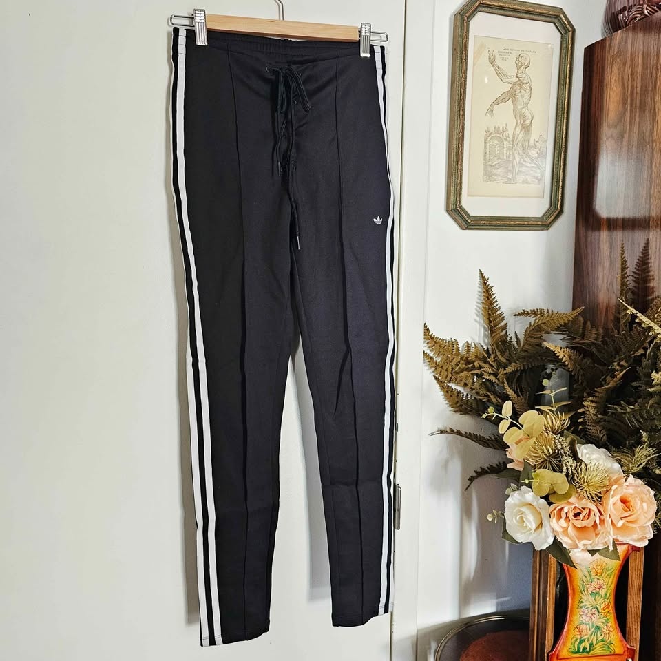Size S Adidas Corset Lace-up High Waist Black White Leggings - photo 4