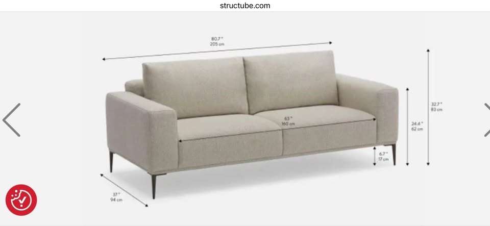 Structube Lounis 3-Seater Sofa - Good Condition - photo 5