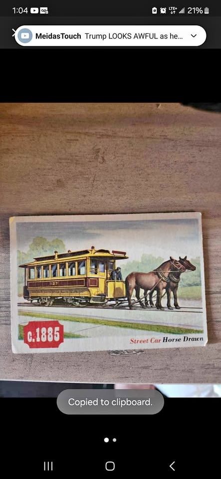 1885 Street Car Card