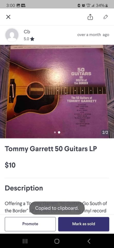 Tommy Garrett 50 Guitars LP - photo 2