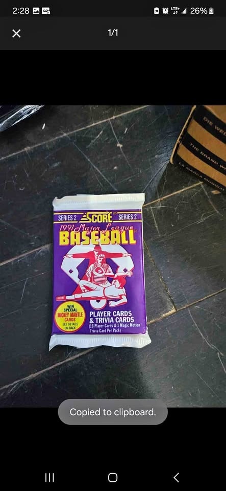 1991 Score Baseball Pack