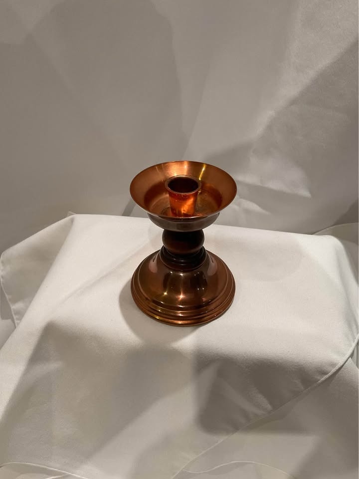 Vintage Coppercraft Copper & Guild Wood Candle Holder - photo 4