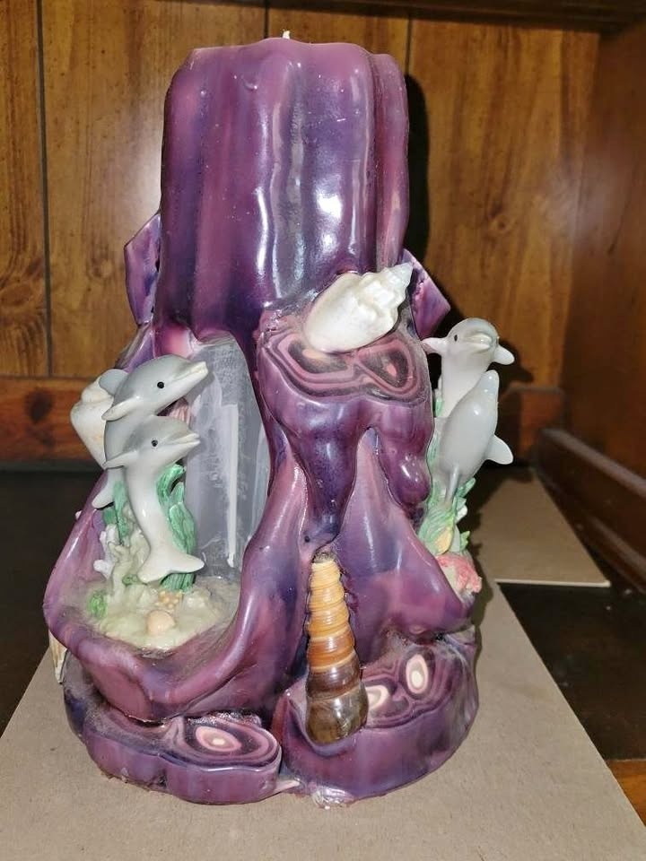 Handmade Dolphin & Seashell Candle