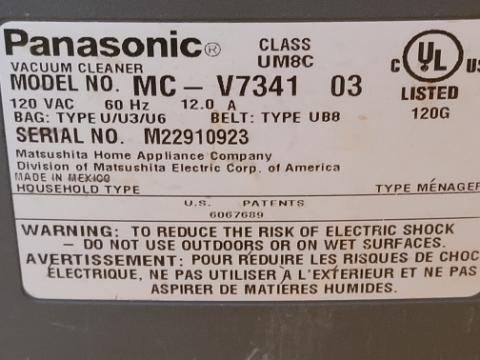 Panasonic Upright Vacuum Cleaner - photo 2