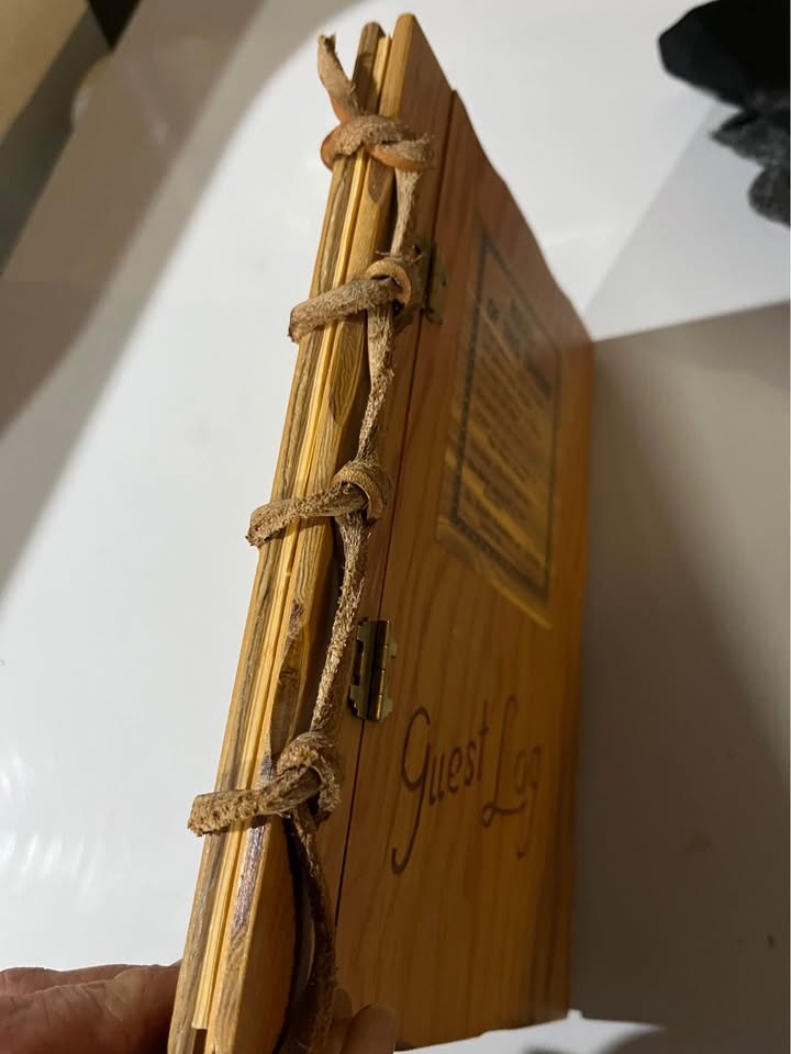 1930s Wooden Guest Logbook - "Rules of This Tavern" - photo 4