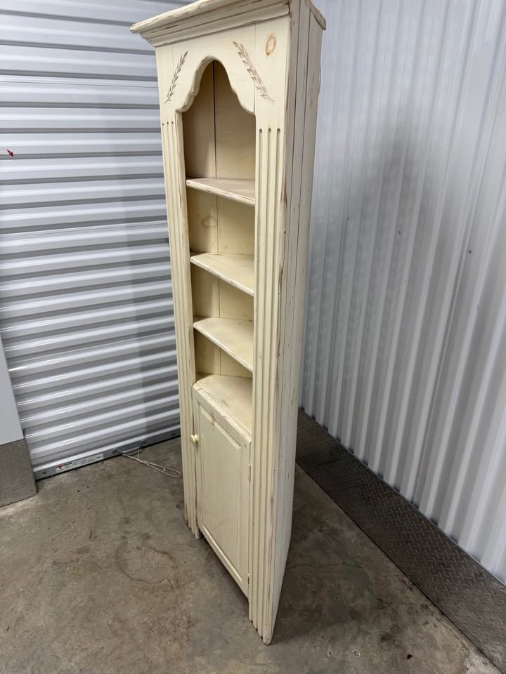 Corner Bookshelf With Cabinet White - photo 4
