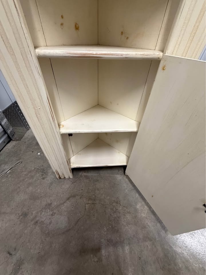 Corner Bookshelf With Cabinet White - photo 5